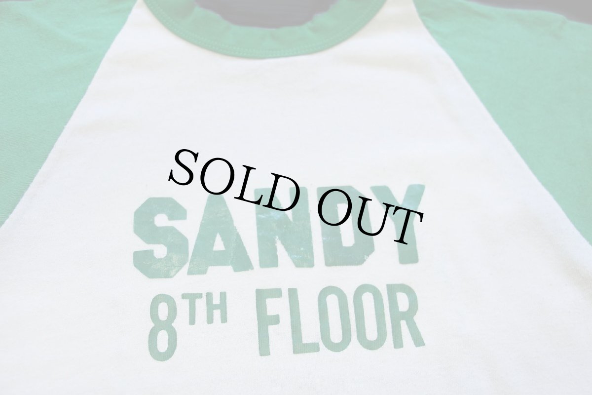 画像4: 70s USA製 RUSSELLラッセル 両面プリント 七分袖 ラグランTシャツ 白×緑 M (4)