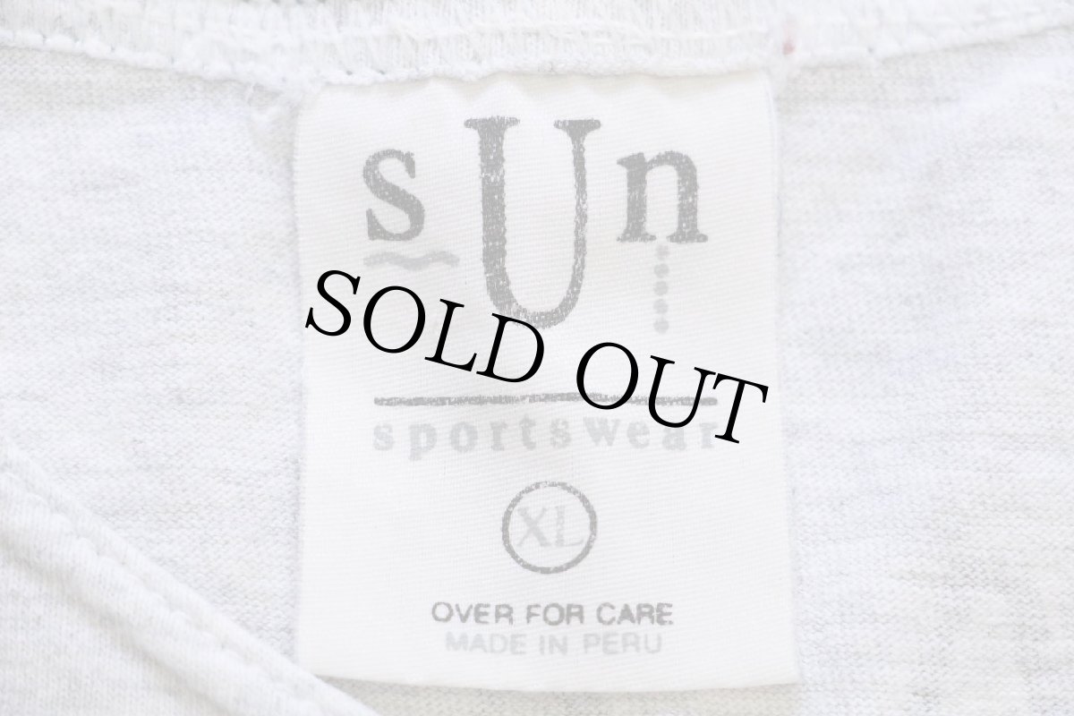 画像4: 90s WARNER BROS LOONEY TUNES バッグスバニー 両面プリント ツートン 切り替え コットン ベースボールシャツ 杢グレー×濃緑 XL (4)