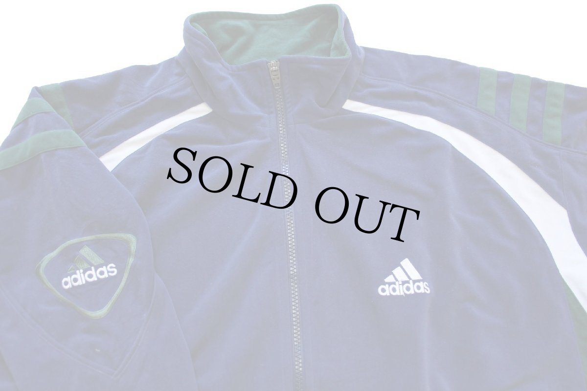 画像3: 90s adidasアディダス パフォーマンス ロゴ刺繍 マルチカラー 切り替え ベロア トラックジャケット M★ジャージ (3)