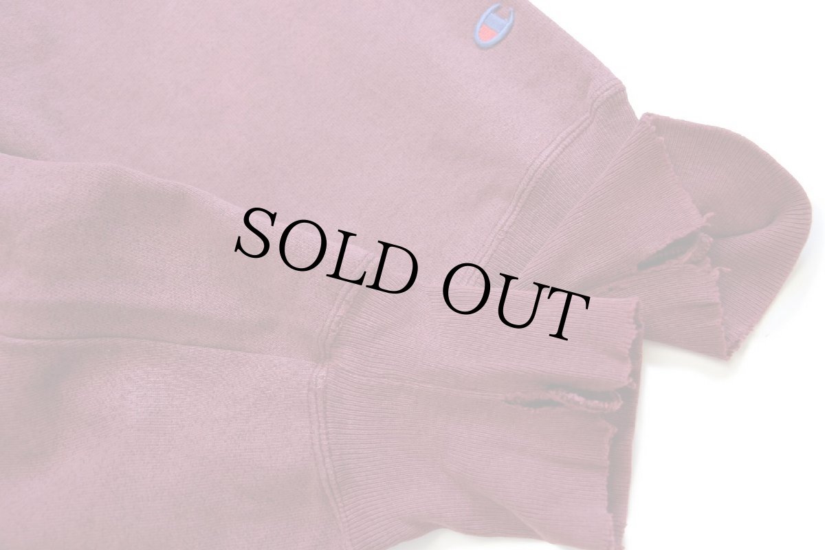 画像6: 00s Championチャンピオン UNIVERSITY OF MASSACHUSETTS リバースウィーブ スウェット バーガンディ フェード XL (6)