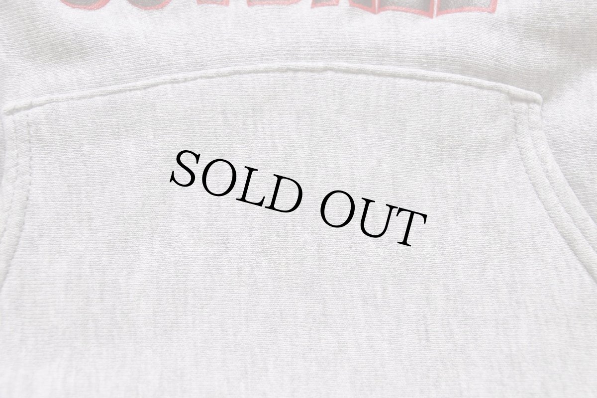 画像6: 80s USA製 SOFFE BROWN FOOTBALL アメフト リバースウィーブ スウェットパーカー 杢グレー M★フーディー (6)