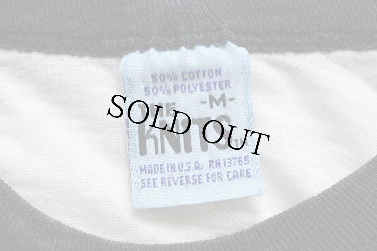 画像5: 80s USA製 PINK FLOYDピンクフロイド 七分袖 ラグラン バンドTシャツ 白×黒 M (5)