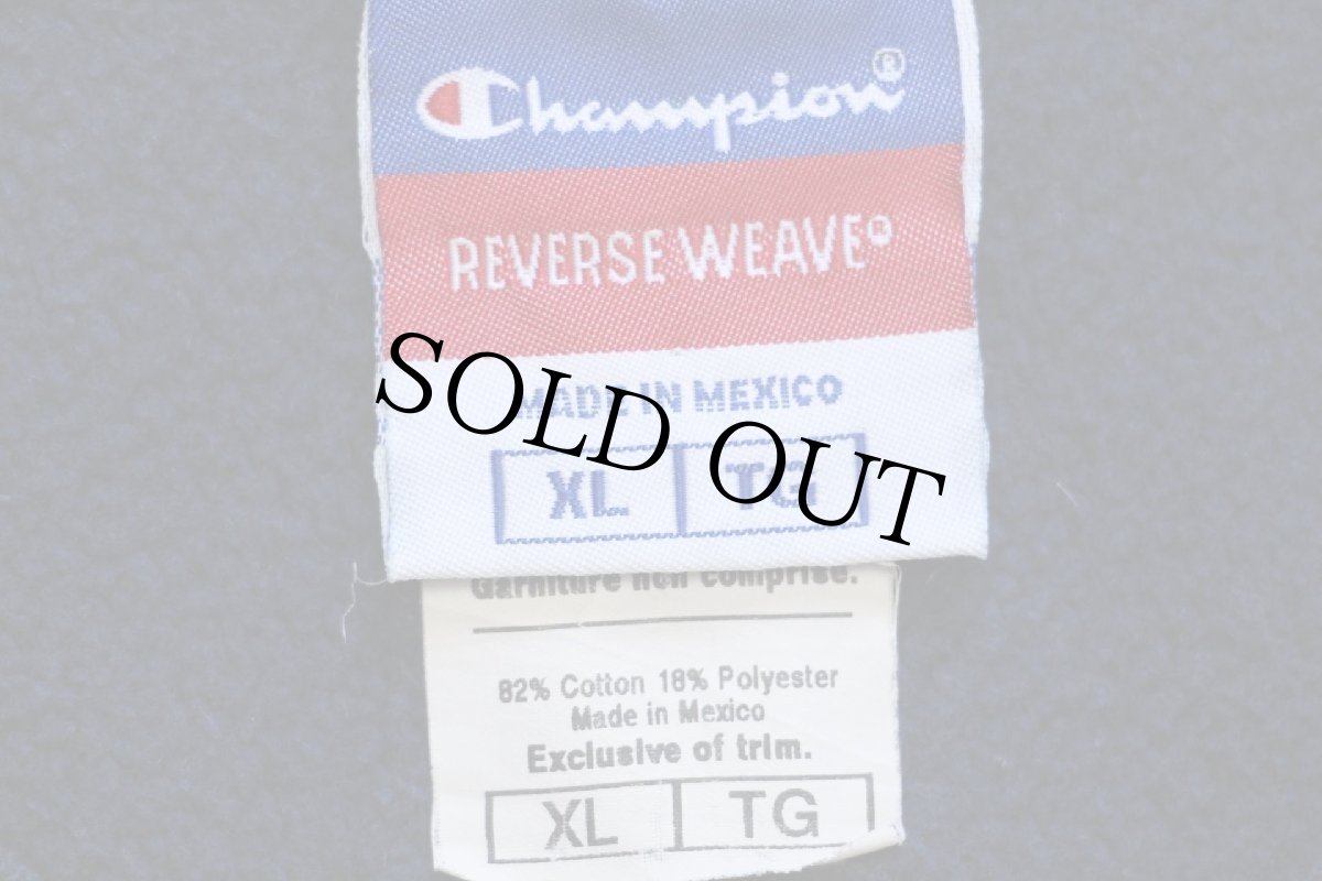 画像5: 00s メキシコ製 Championチャンピオン FARMINGTON ひび割れプリント リバースウィーブ スウェット 紺 XL (5)