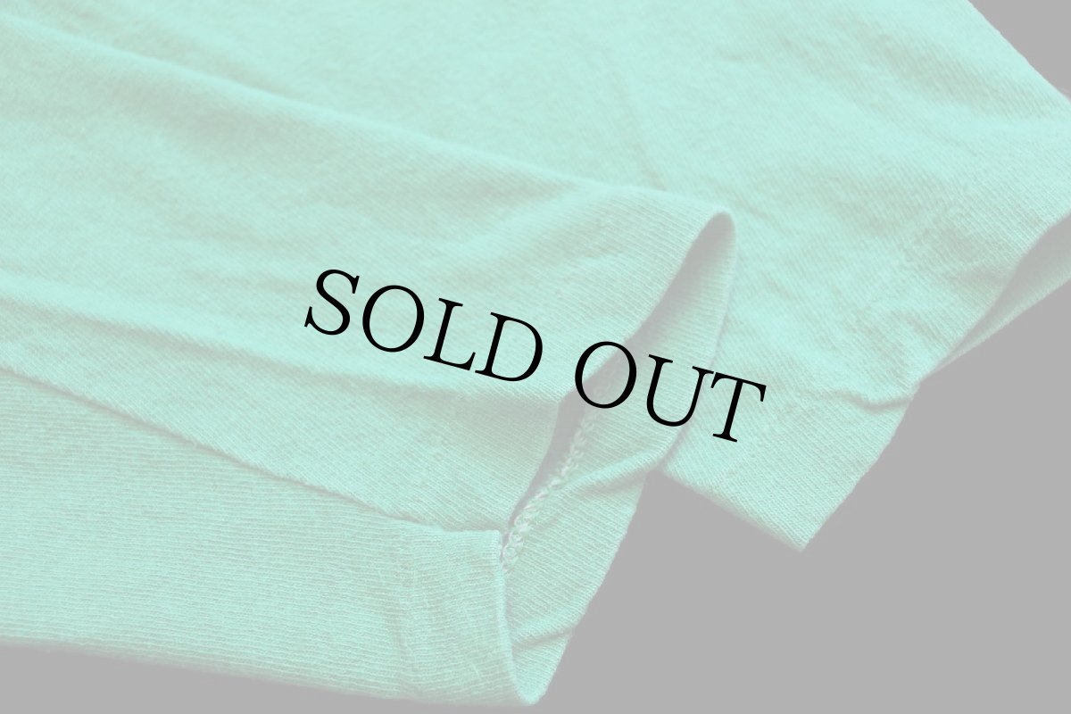 画像6: 70s USA製 RUSSELLラッセル 両面プリント 七分袖 ラグランTシャツ 白×緑 M (6)