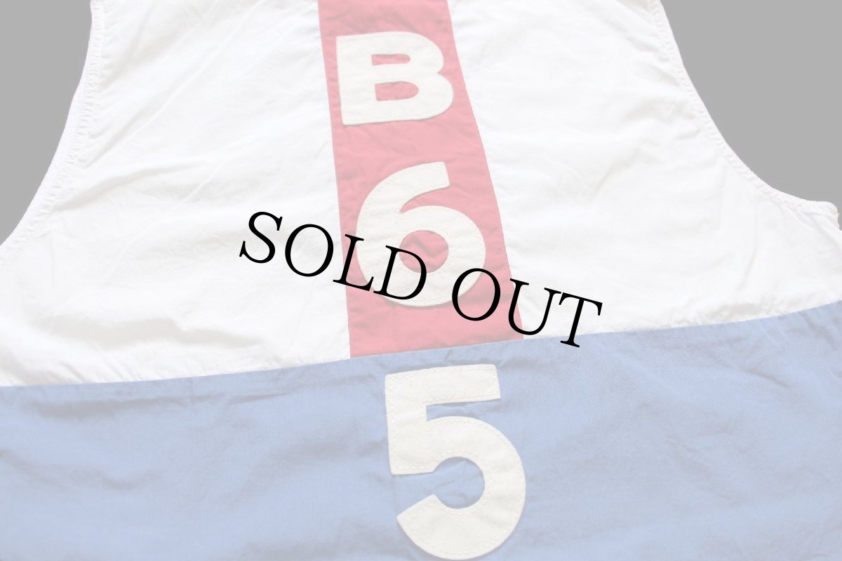 画像3: 90s イタリア製 BENETTONベネトン B65 フェルトパッチ マルチカラー 切り替え ノースリーブ コットンパーカー トリコカラー 44 (3)