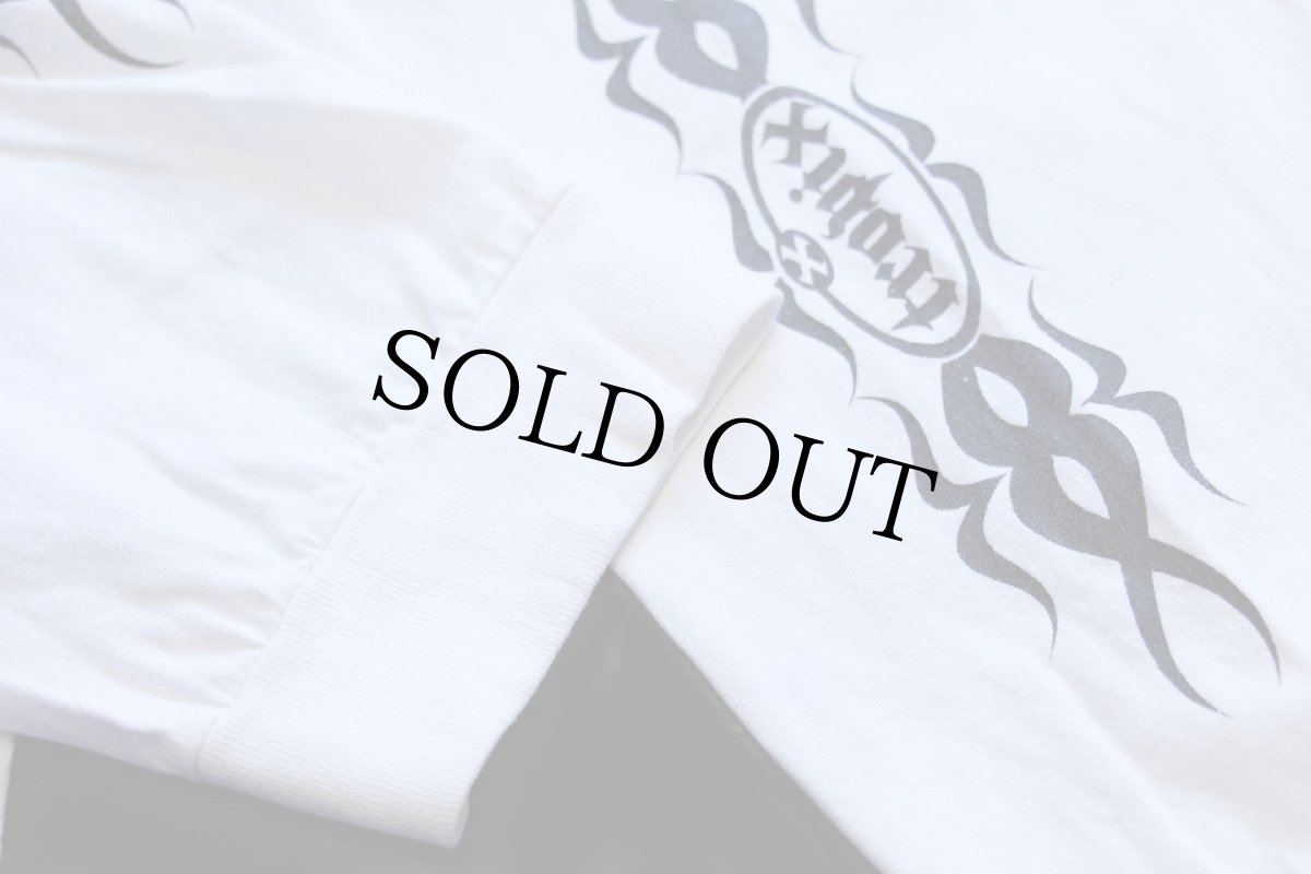画像6: 00s メキシコ製 tropics MAUI HOMEGROWN SURFBOARDS ガンジャ 両面&袖プリント コットン 長袖Tシャツ 白 2XL★特大 (6)