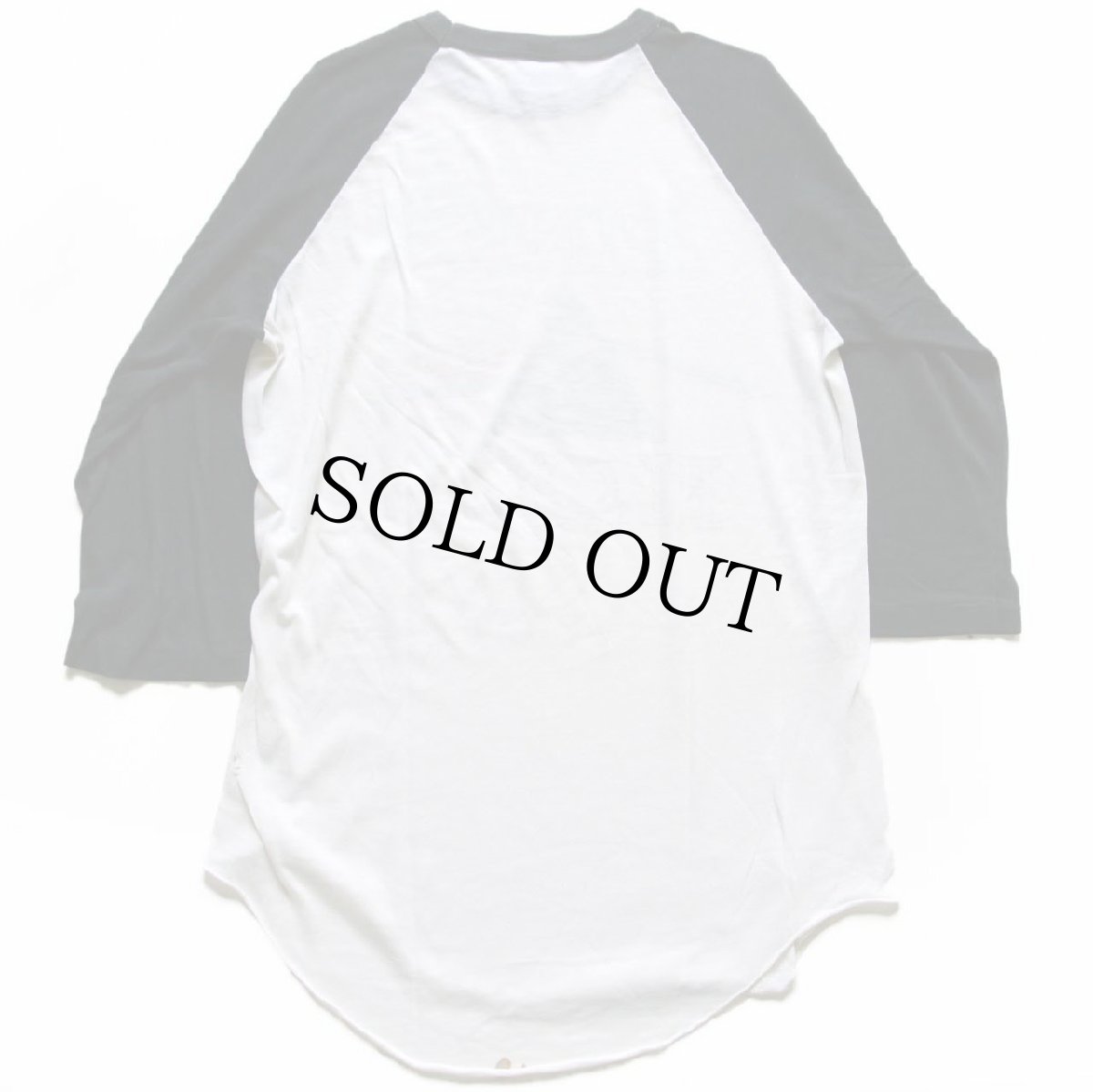 画像2: 80s USA製 PINK FLOYDピンクフロイド 七分袖 ラグラン バンドTシャツ 白×黒 M (2)