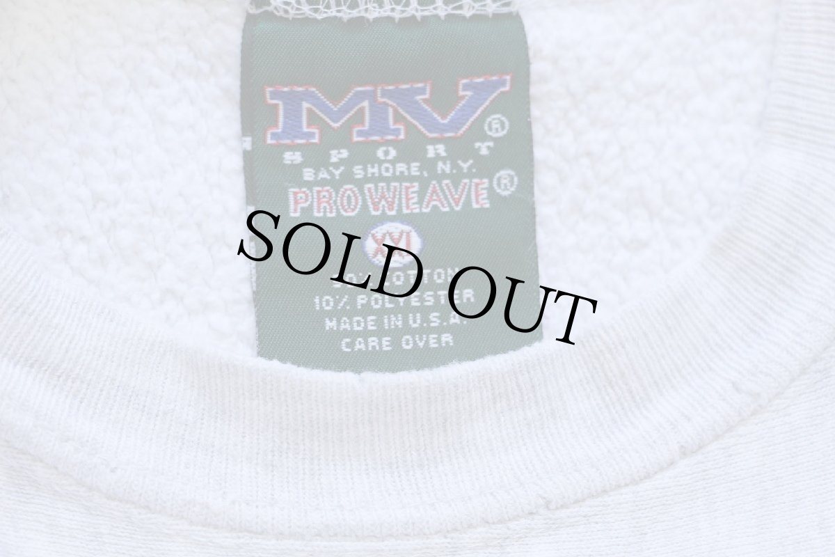 画像5: 90s USA製 MV SPORT 米軍 NAVY U.S.NAVAL ACADEMY ロゴ リバースウィーブ スウェット ボロ 杢ライトグレー XXL★特大 (5)