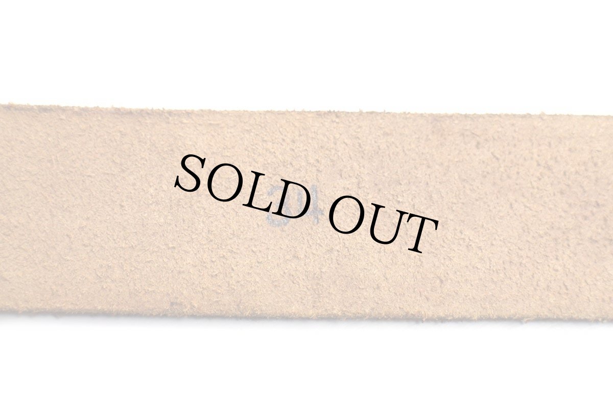 画像6: 80s oden バックル NANCY 花柄 カービング レザーベルト 茶 34 (6)