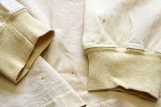 画像5: 90s DUCK HEAD ポケット付き コットン 長袖Tシャツ 薄黄 XL (5)