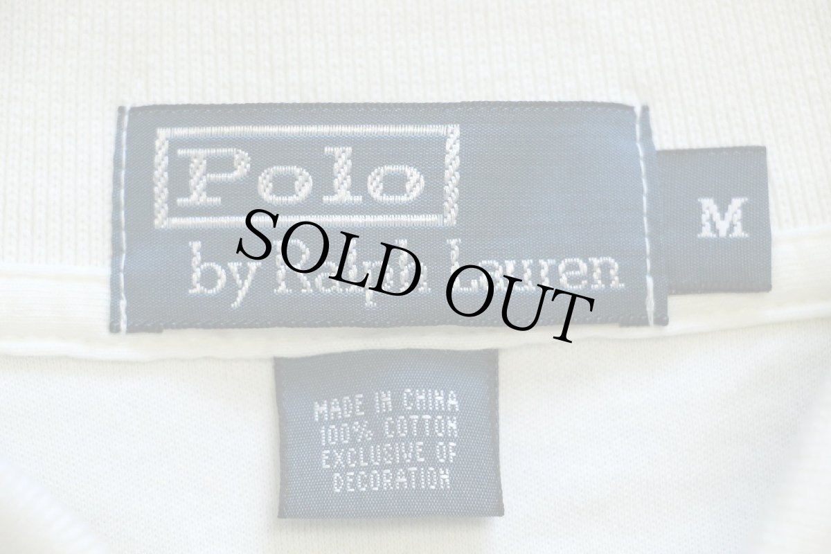 画像5: デッドストック★00s ポロ ラルフローレン ワンポイント コットン ポロシャツ クリーム M (5)