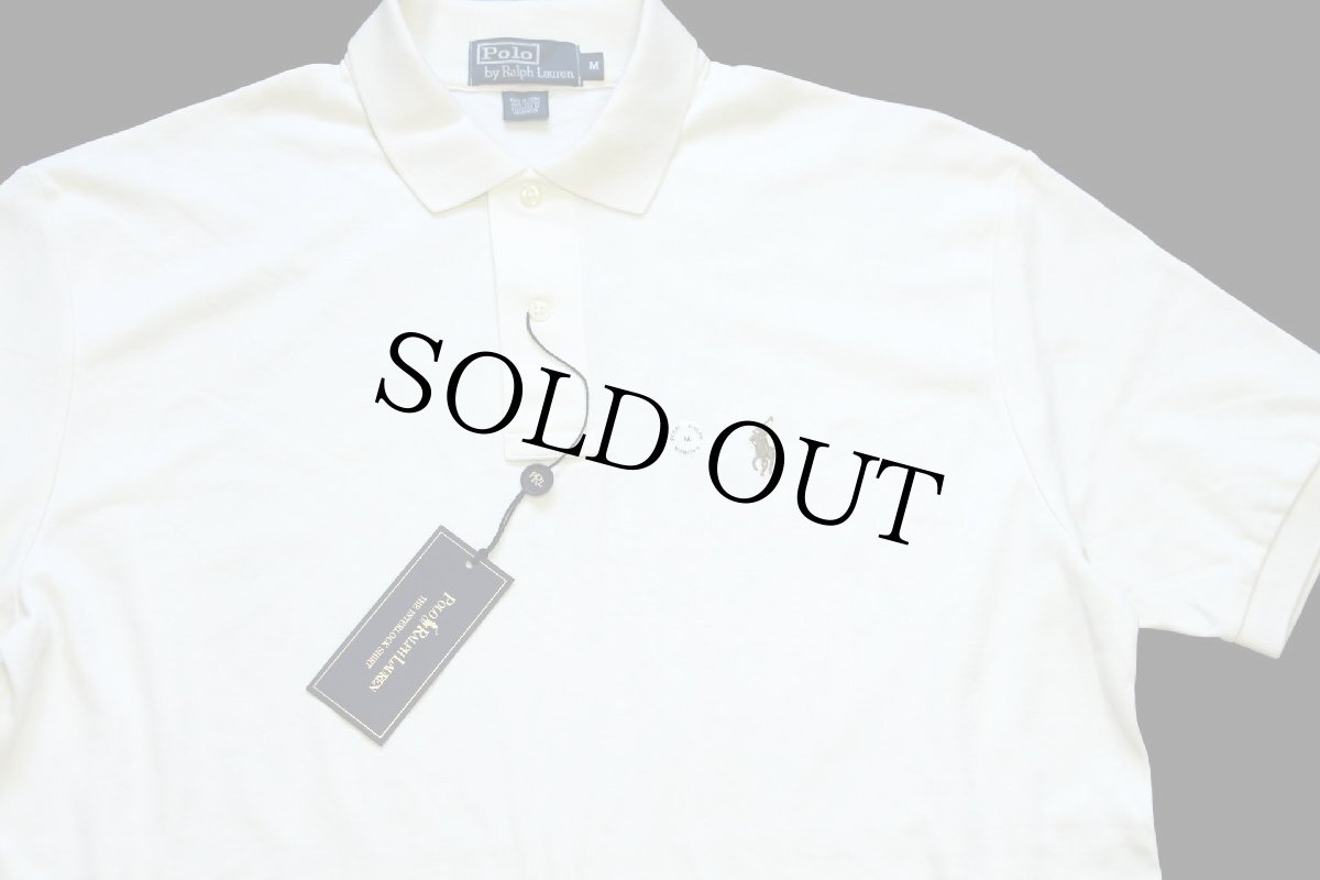 画像4: デッドストック★00s ポロ ラルフローレン ワンポイント コットン ポロシャツ クリーム M (4)
