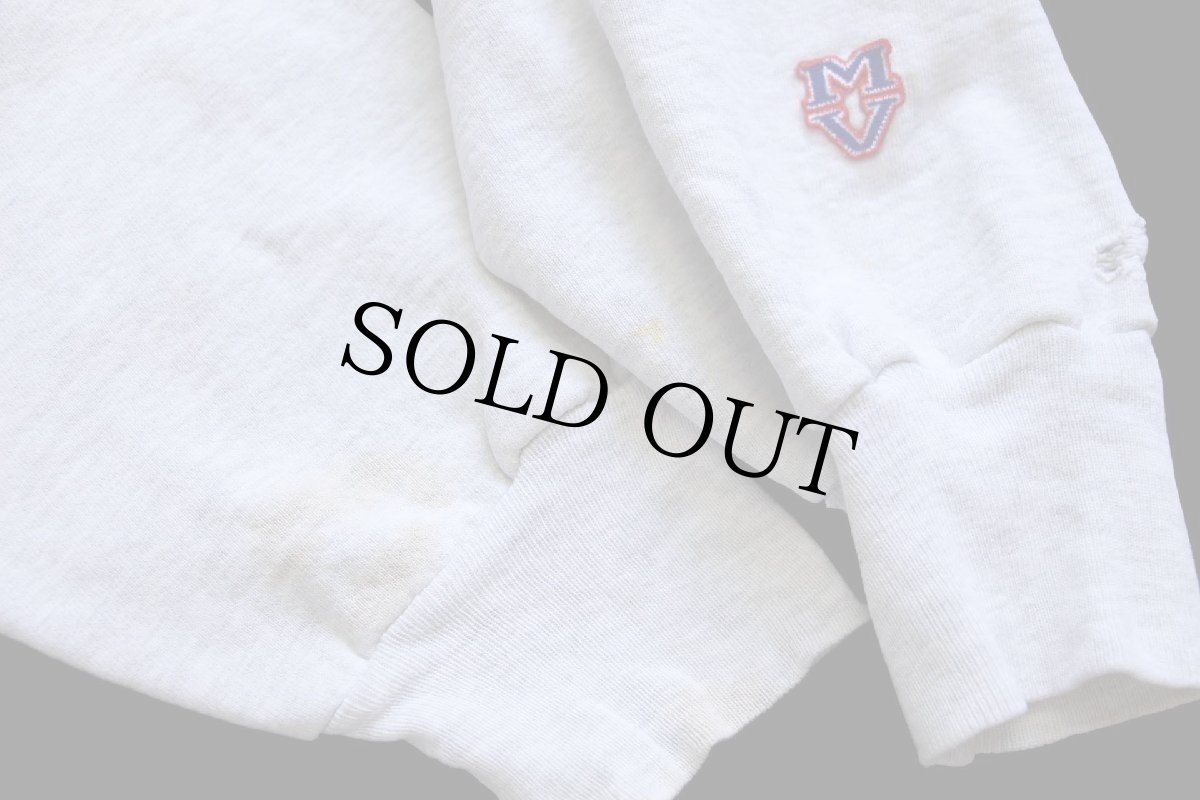 画像6: 90s USA製 MV SPORT 米軍 NAVY U.S.NAVAL ACADEMY ロゴ リバースウィーブ スウェット ボロ 杢ライトグレー XXL★特大 (6)