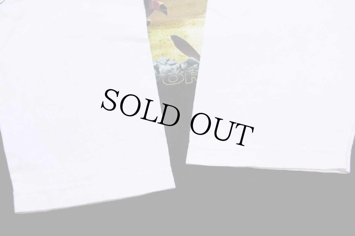 画像6: WU-TANG NEW YORK 1993 ツートン 七分袖 コットン ラグランTシャツ 黒×白 XL (6)