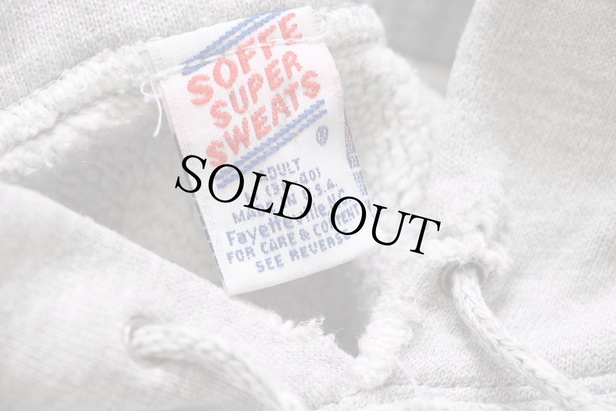 画像5: 80s USA製 SOFFE BROWN FOOTBALL アメフト リバースウィーブ スウェットパーカー 杢グレー M★フーディー (5)