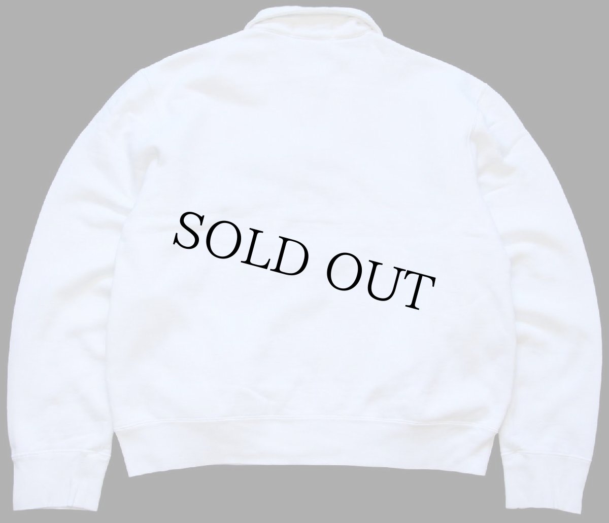 画像2: 00s ポロ ラルフローレン ワンポイント 襟付き ハーフジップ スウェット 白 M (2)