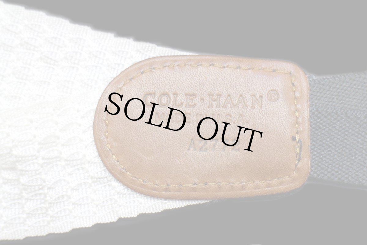 画像5: USA製 COLE-HAANコールハーン 織り柄 ボタンタブ式 サスペンダー ホワイト★89 (5)