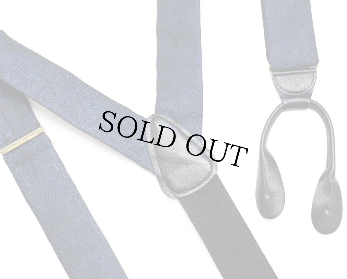 画像1: CAS GERMANY サカナ 総柄 ボタンタブ式 サスペンダー★91 (1)