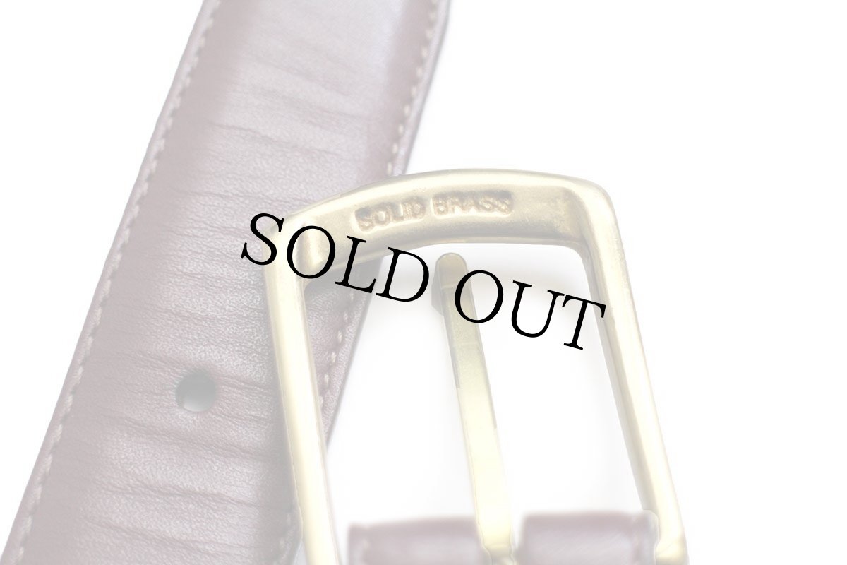 画像5: 90s USA製 LANDS'ENDランズエンド レザーベルト バーガンディ 36/90 (5)