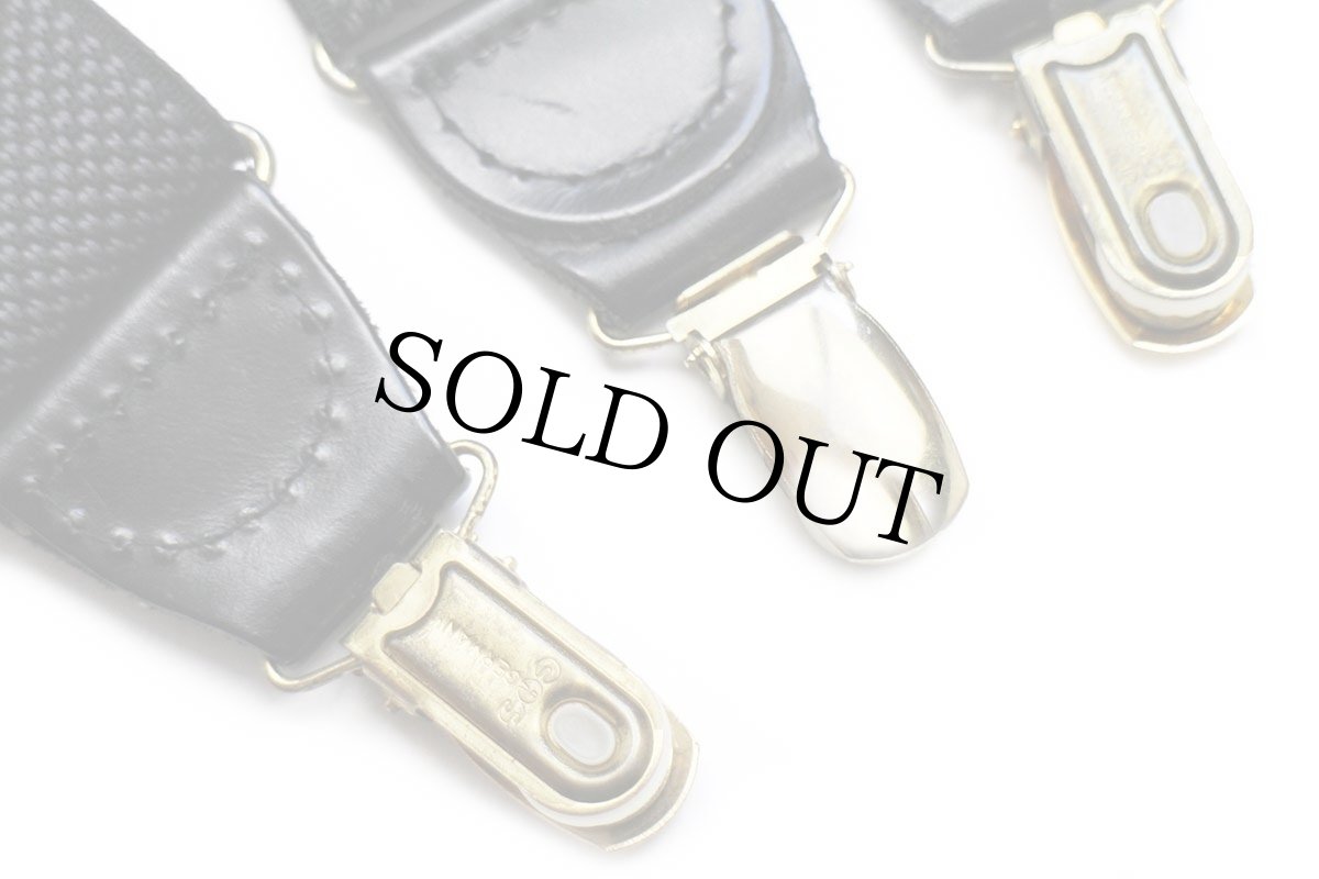 画像7: 英国製 CAS GERMANY 織り柄 クリップ式 サスペンダー ブラック×グレー★93 (7)