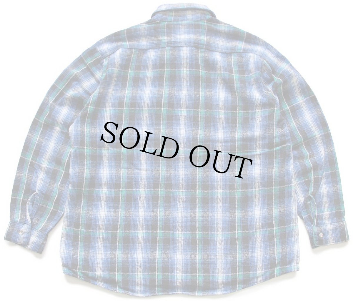 画像2: 90s FIVE BROTHERファイブブラザー オンブレチェック コットン フランネルシャツ T-XL (2)