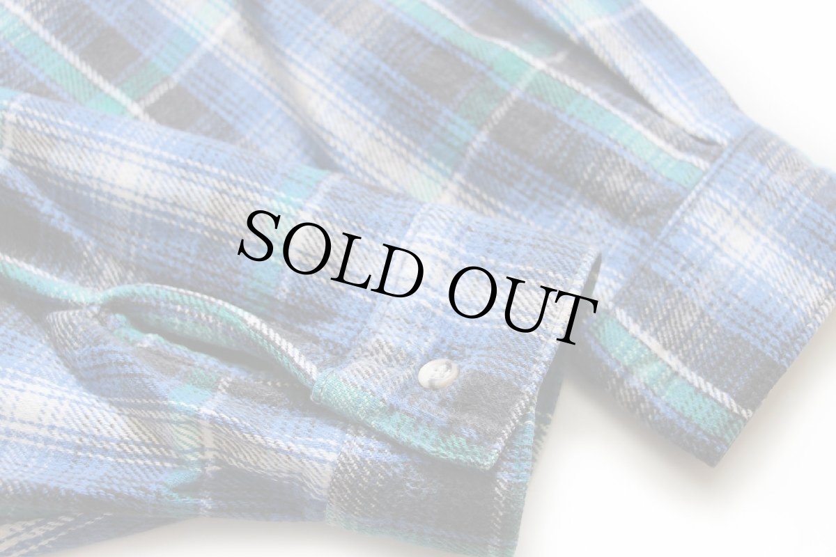 画像6: 90s FIVE BROTHERファイブブラザー オンブレチェック コットン フランネルシャツ T-XL (6)