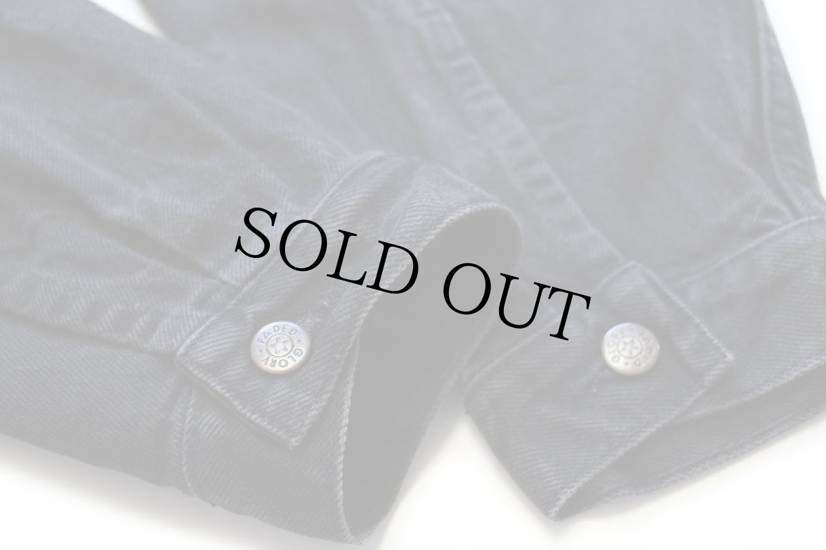 画像6: 00s FADED GLORY ブラック デニムジャケット 4ポケット (6)