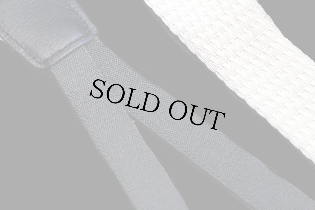 画像7: USA製 COLE-HAANコールハーン 織り柄 ボタンタブ式 サスペンダー ホワイト★89 (7)