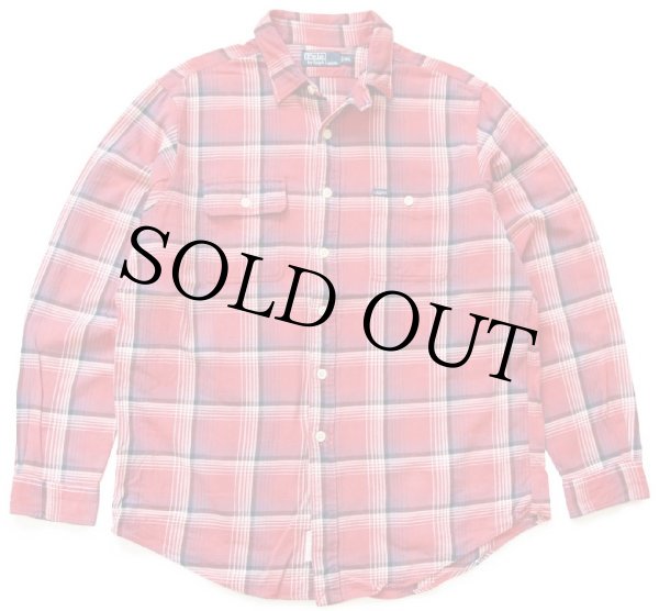 00s ポロ ラルフローレン チェック チンスト付き ガチャポケ コットン