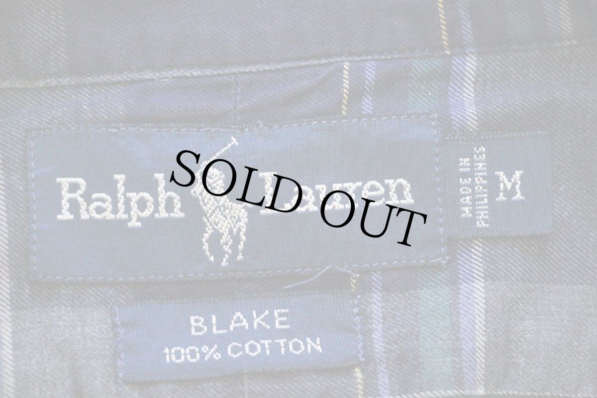 画像5: 00s ラルフローレン BLAKE タータンチェック ボタンダウン コットンシャツ★76 (5)