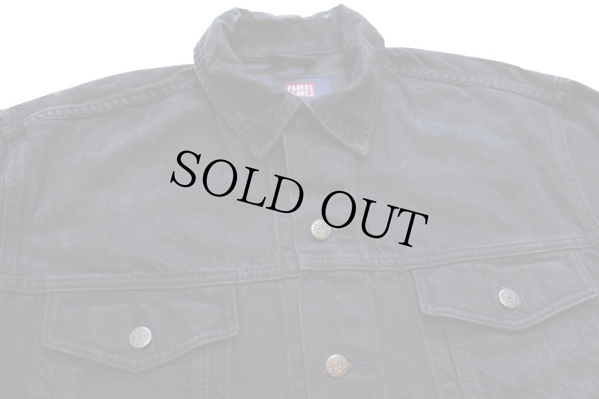 画像3: 00s FADED GLORY ブラック デニムジャケット 4ポケット (3)