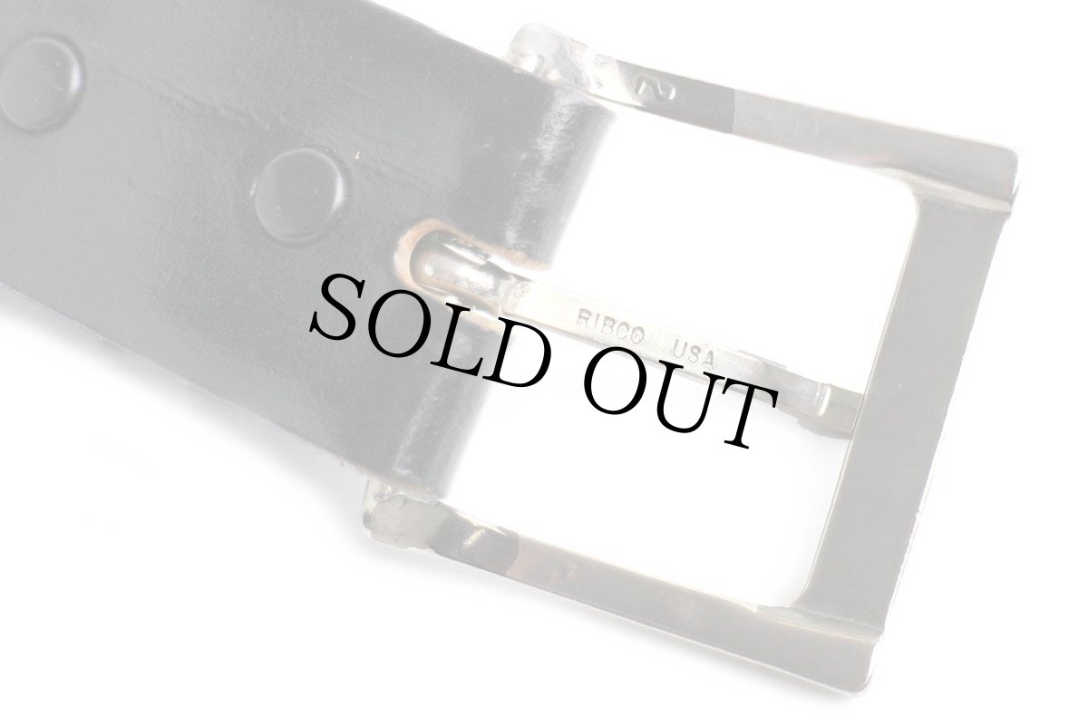 画像3: 80s USA製 TOP GRAIN OIL TAN レザーベルト 黒 32 (3)