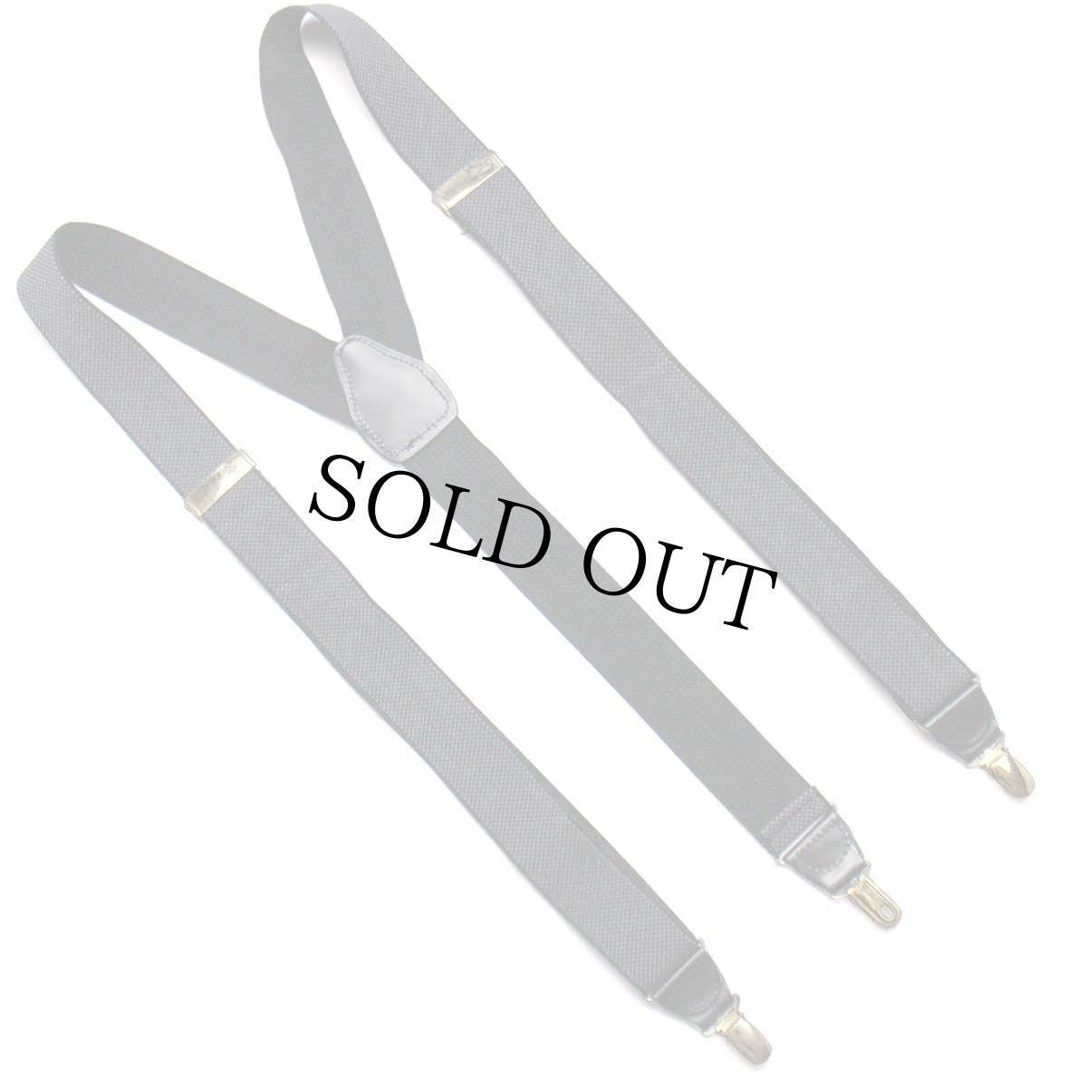 画像2: 英国製 CAS GERMANY 織り柄 クリップ式 サスペンダー ブラック×グレー★93 (2)