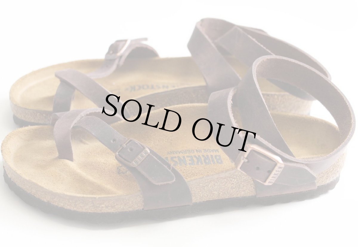 画像2: ドイツ製 BIRKENSTOCKビルケンシュトック Yara ヤラ レザー サンダル ダークブラウン 37/24 (2)