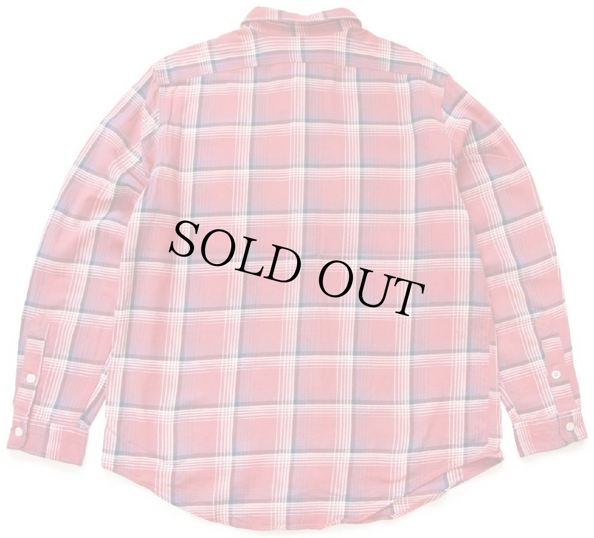 画像2: 00s ポロ ラルフローレン チェック チンスト付き ガチャポケ コットン ワーク ライトネルシャツ XL (2)