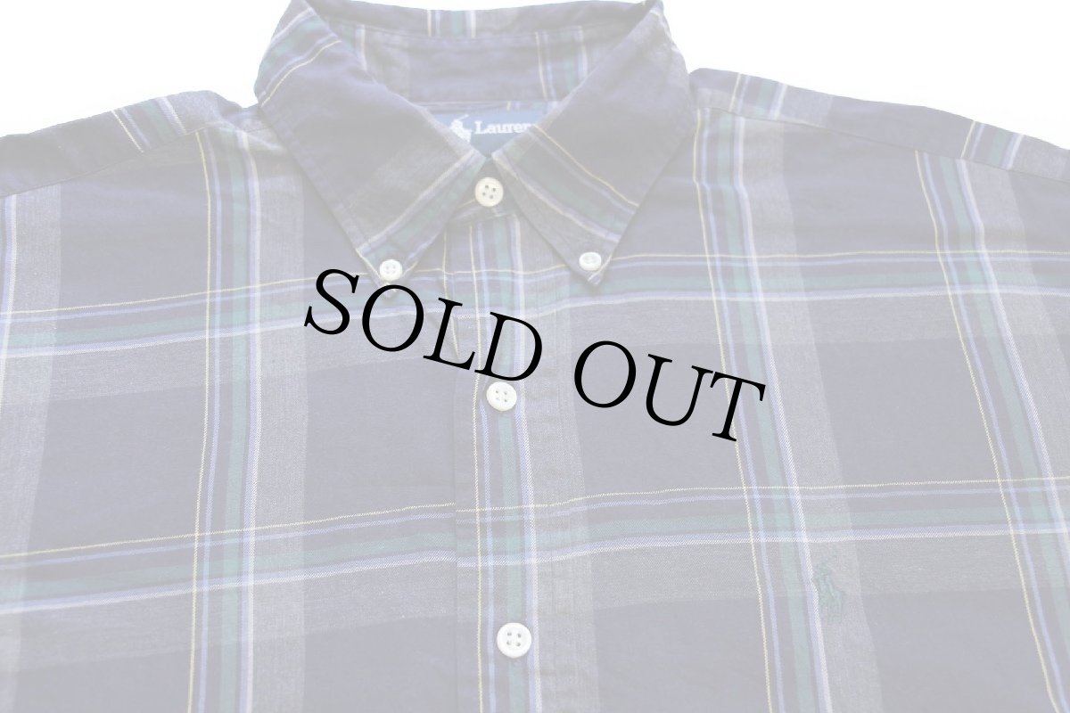 画像3: 00s ラルフローレン BLAKE タータンチェック ボタンダウン コットンシャツ★76 (3)