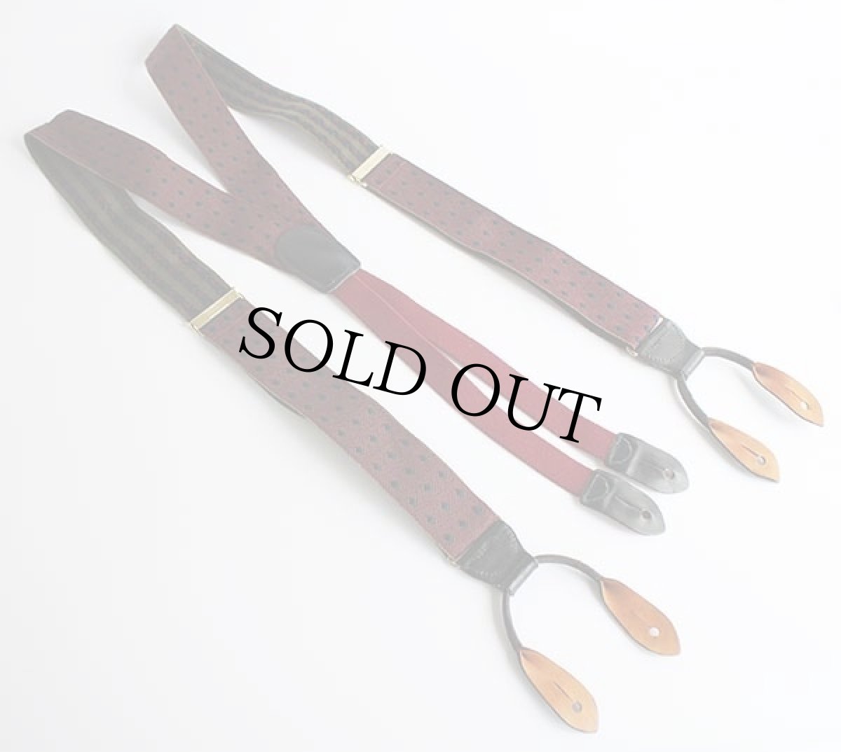 画像2: USA製 COLE-HAANコールハーン 織り柄 ボタンタブ式 サスペンダー★41 (2)