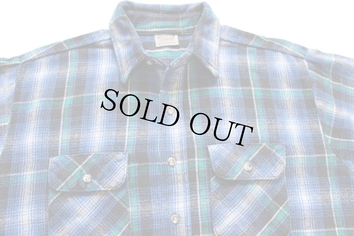 画像3: 90s FIVE BROTHERファイブブラザー オンブレチェック コットン フランネルシャツ T-XL (3)