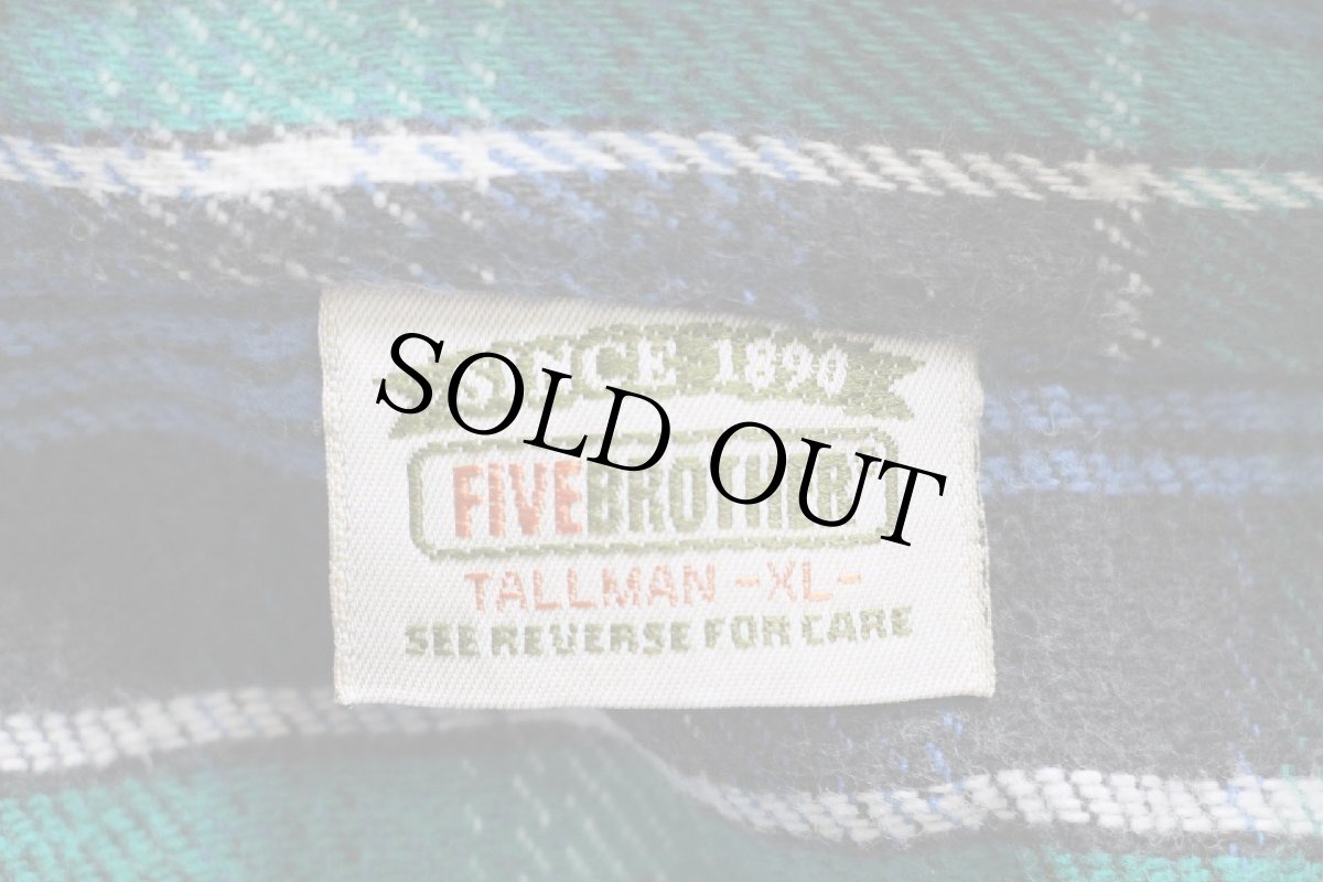 画像4: 90s FIVE BROTHERファイブブラザー オンブレチェック コットン フランネルシャツ T-XL (4)