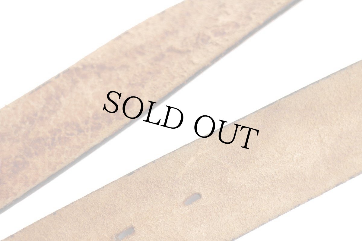 画像6: 80s USA製 UNKNOWN カービング フルグレイン カウハイド レザーベルト 茶 38/95 (6)