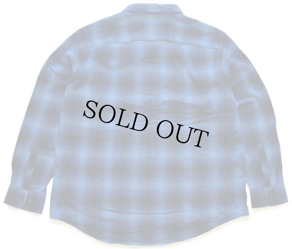 画像2: PENDLETONペンドルトン MASON オンブレチェック ボタンダウン コットン ライト フランネルシャツ 青×黒 XL (2)