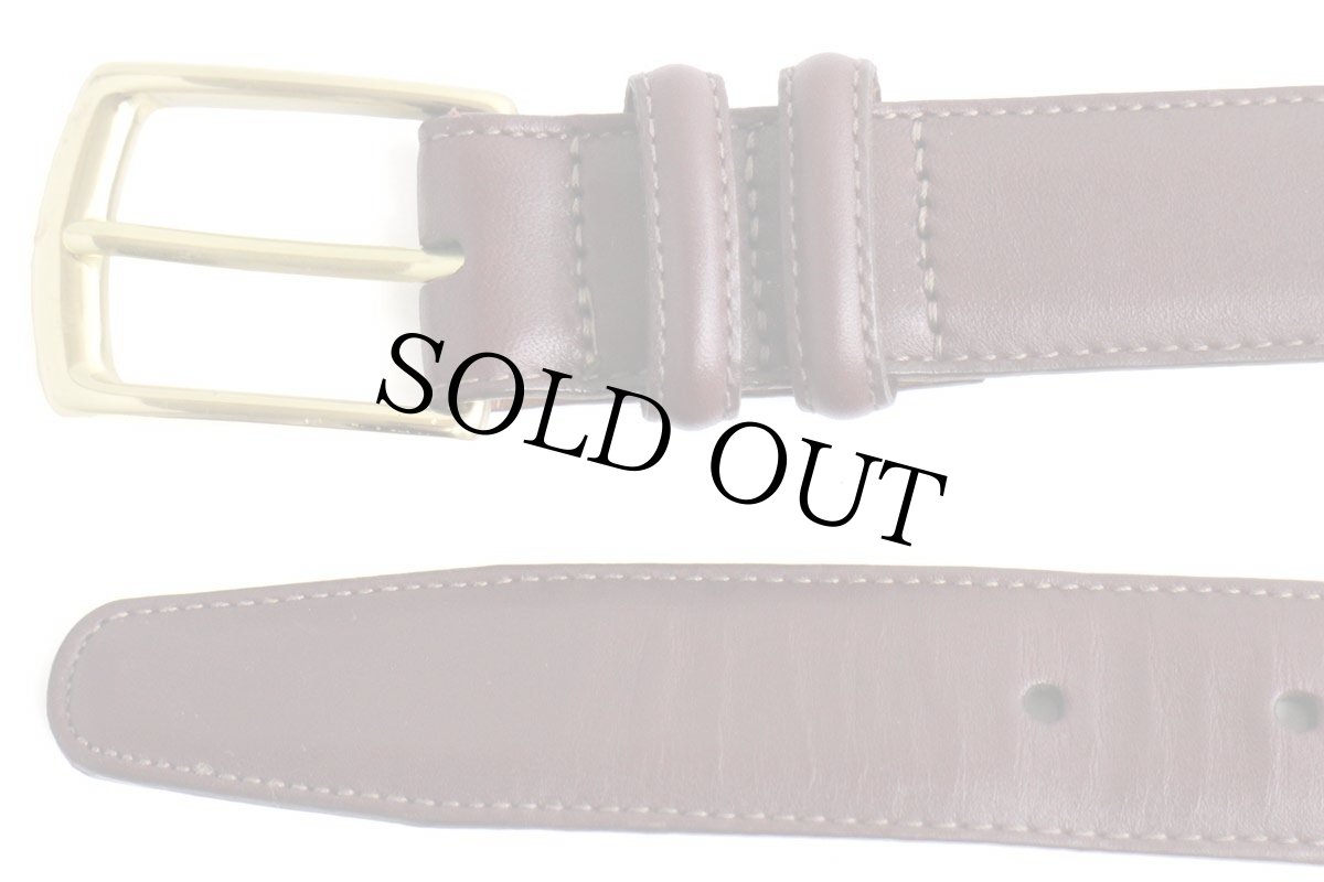 画像2: 90s USA製 LANDS'ENDランズエンド レザーベルト バーガンディ 36/90 (2)