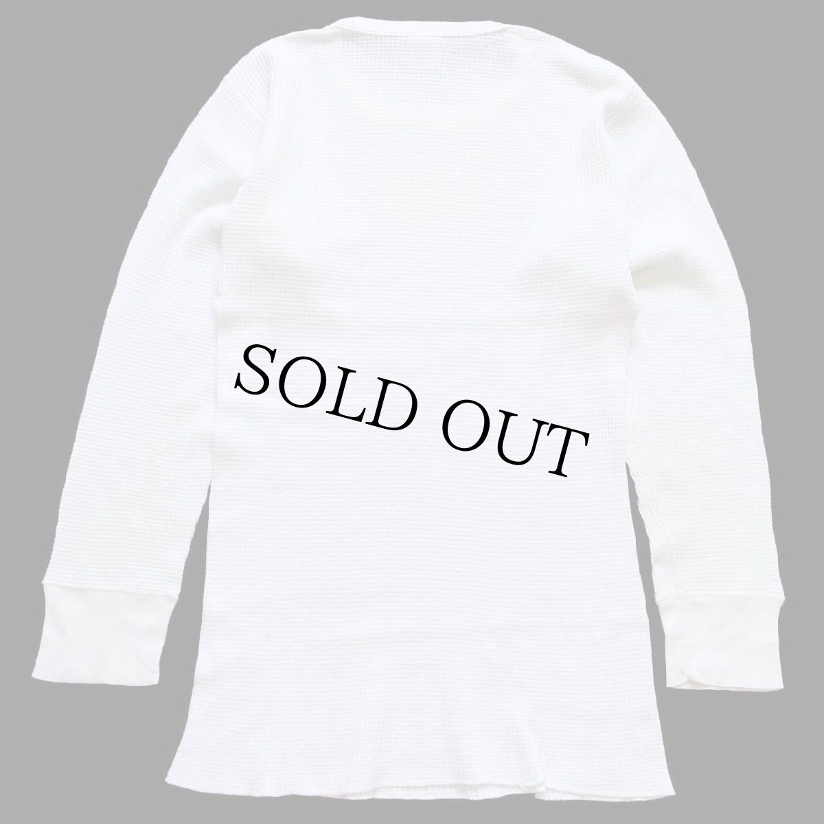 画像3: 90s USA製 J.E.MORGAN コットン サーマルシャツ ナチュラル L (3)