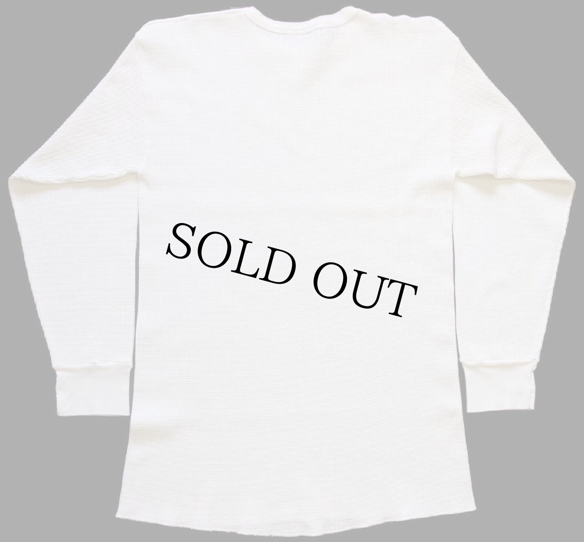 画像3: UNKNOWN コットン サーマルシャツ ナチュラル 特大 (3)