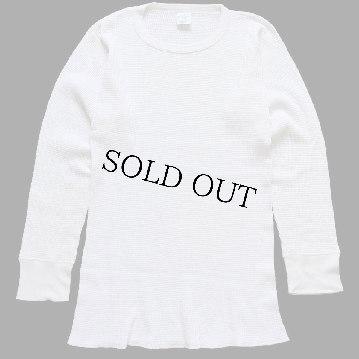 画像2: 90s USA製 J.E.MORGAN コットン サーマルシャツ ナチュラル L (2)