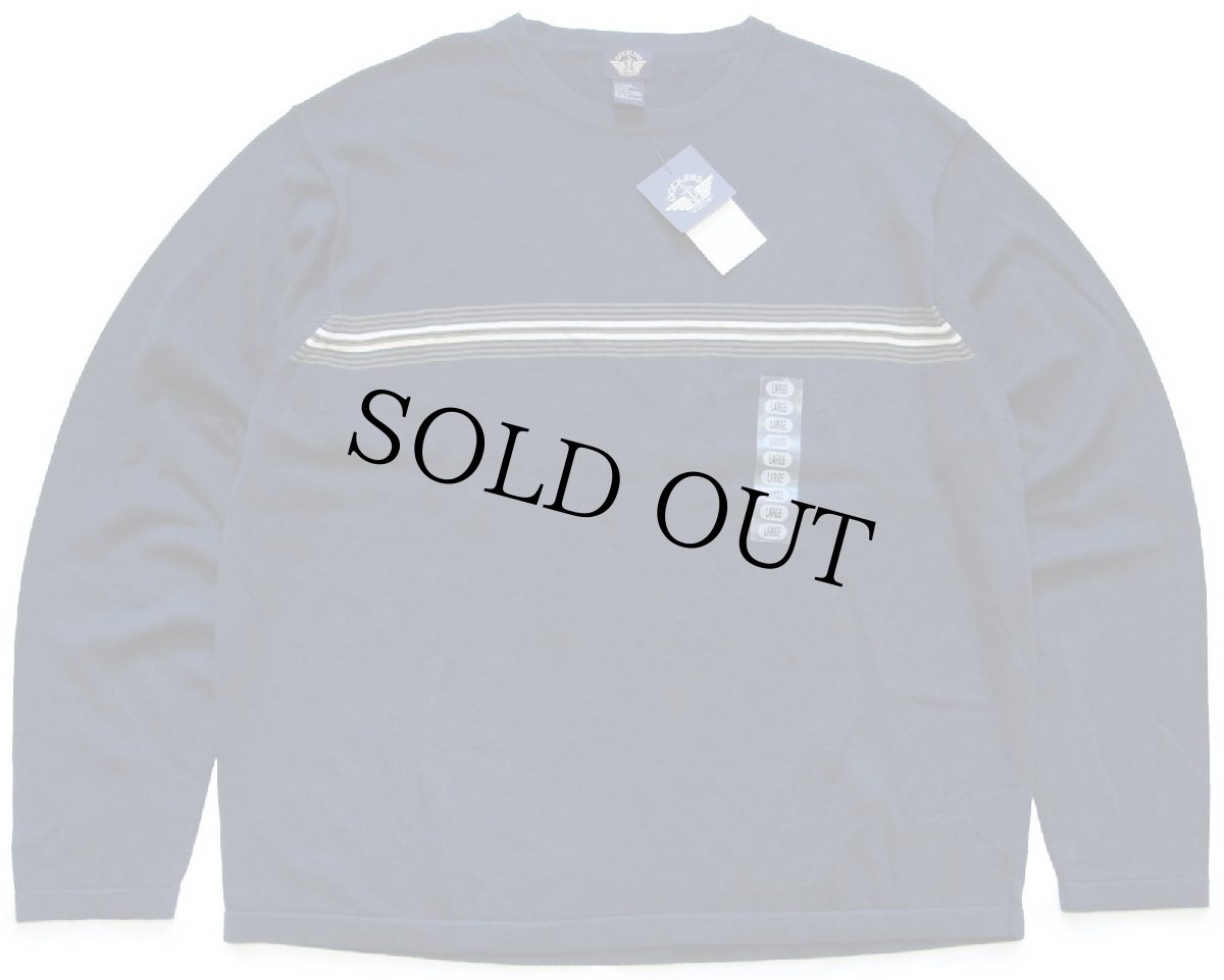 画像2: デッドストック★90s カナダ製 DOCKERSドッカーズ ライン入り コットンニット セーター 濃紺 L★Levi'sリーバイス (2)