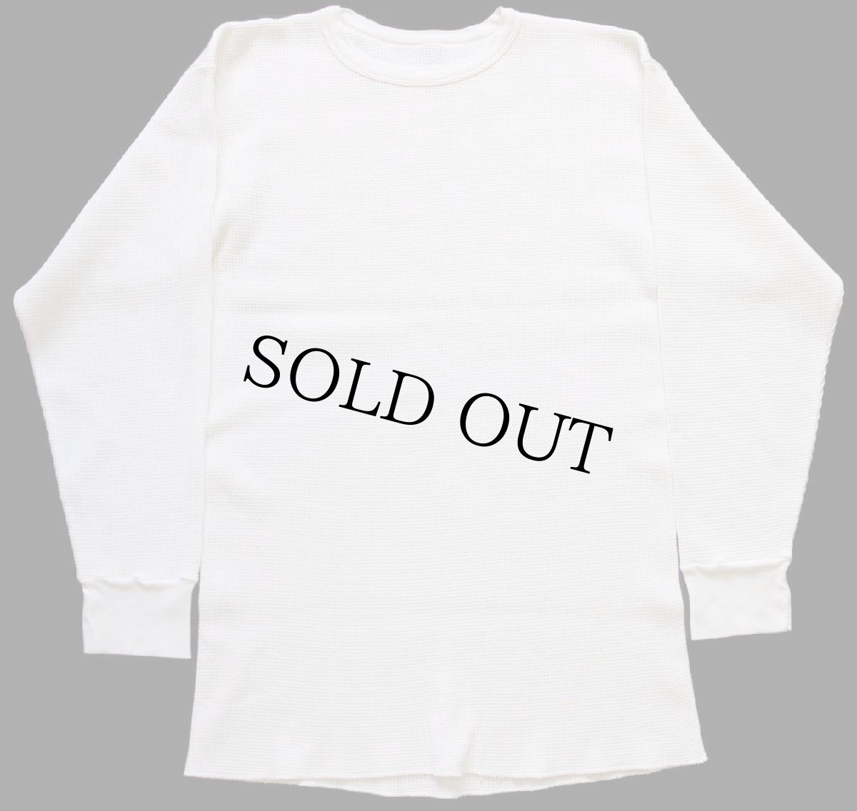 画像2: UNKNOWN コットン サーマルシャツ ナチュラル 特大 (2)