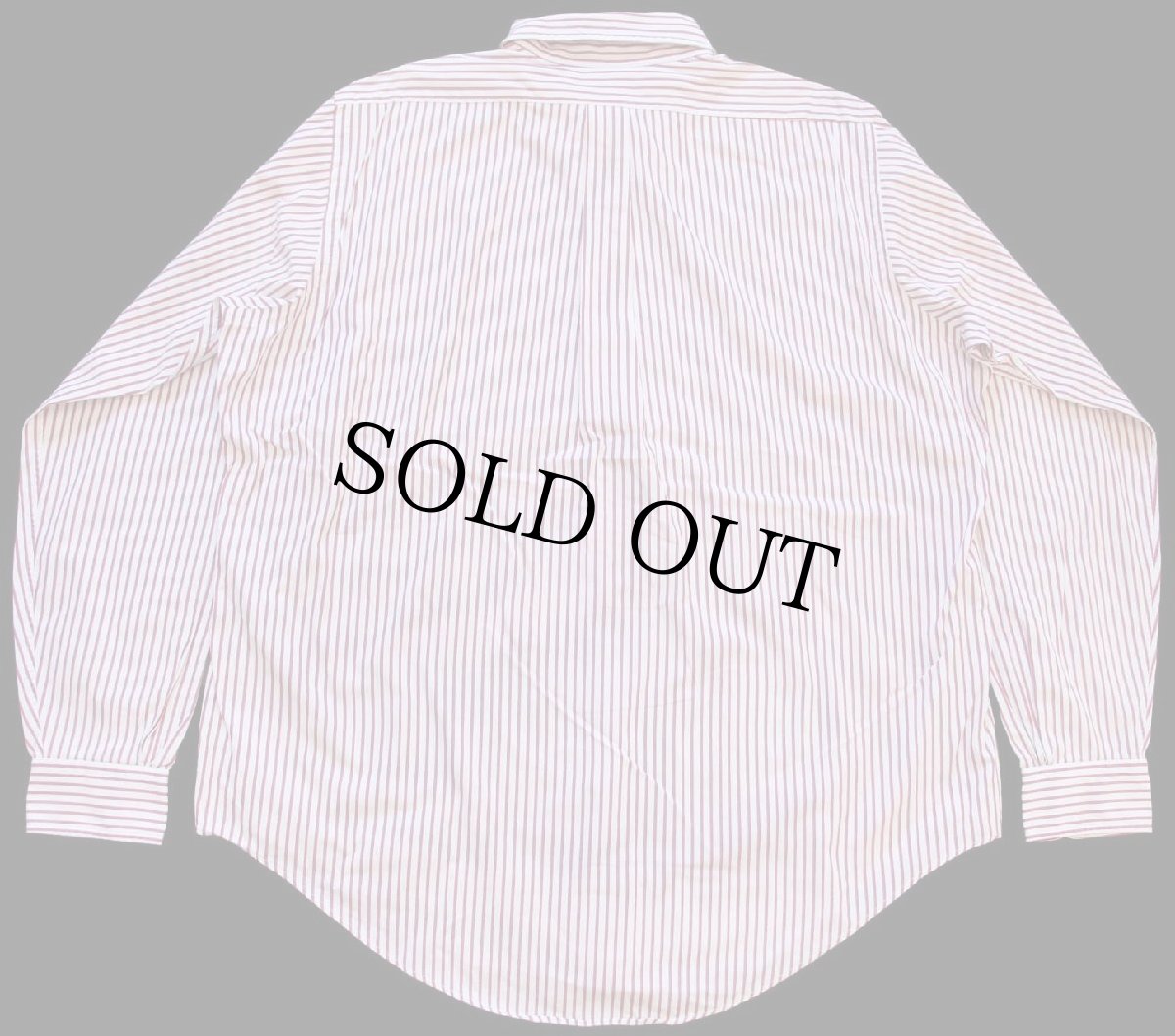 画像2: 90s USA製 Brooks Brothersブルックスブラザーズ ストライプ ボタンダウン コットンシャツ 赤×白 17-6 (2)