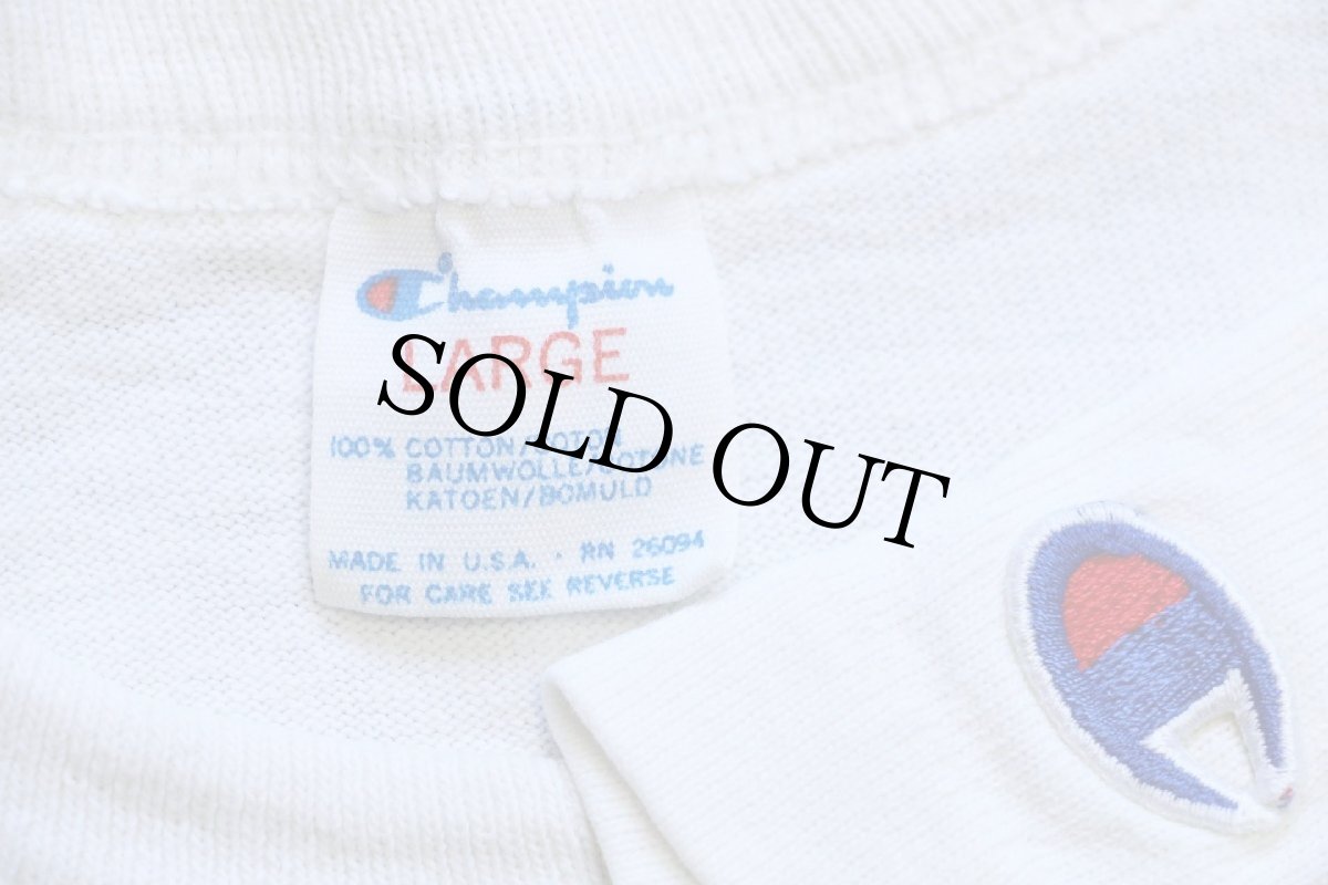 画像4: 90s USA製 Championチャンピオン NHL ALL STAR GAME 1991 コットンTシャツ ボロ 白 L (4)