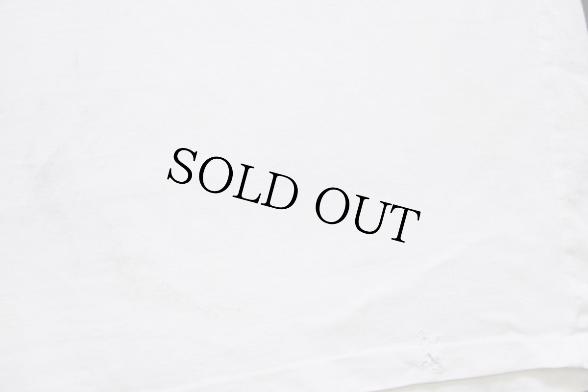 画像6: 80s 54 ナンバリング アップリケ ツートン 切り替え コットン アスレチックTシャツ 白×青 (6)